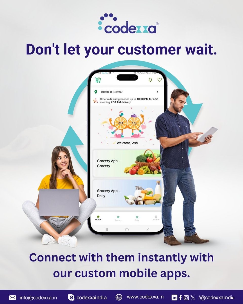 CodexxaIndia's tweet image. Why make your customers wait?
Connect instantly with our custom mobile apps.

#MobileApps #AppDevelopment #CustomMobileApp #Developmemt #Codexxa #Pune