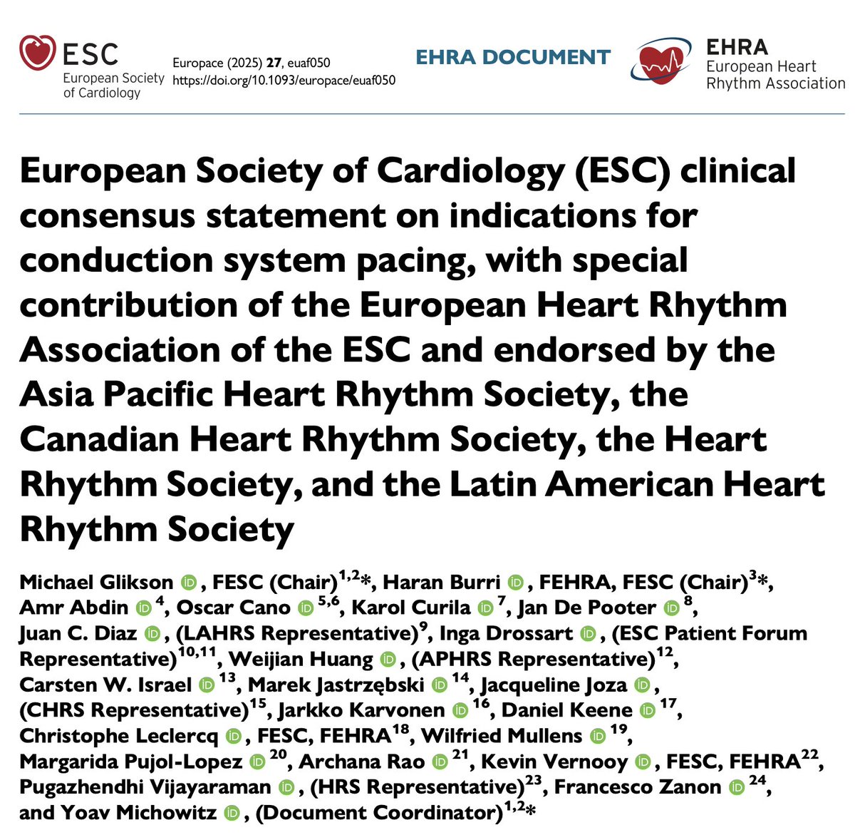 EHRAPresident (@ehrapresident) on Twitter photo During #EHRA2025, the new #EHRA_ESC Consensus on CSP was presented by <a href="/HaranBurri/">Haran Burri</a> & Michael Glikson⚡🫀
What’s inside?
📚 Updated scientific evidence
🛠️ Overview of CSP techniques
🏥 Clinical scenario guidance
🤝 Emphasis on patient education & shared decision-making During #EHRA2025, the new #EHRA_ESC Consensus on CSP was presented by <a href="/HaranBurri/">Haran Burri</a> & Michael Glikson⚡🫀
What’s inside?
📚 Updated scientific evidence
🛠️ Overview of CSP techniques
🏥 Clinical scenario guidance
🤝 Emphasis on patient education & shared decision-making