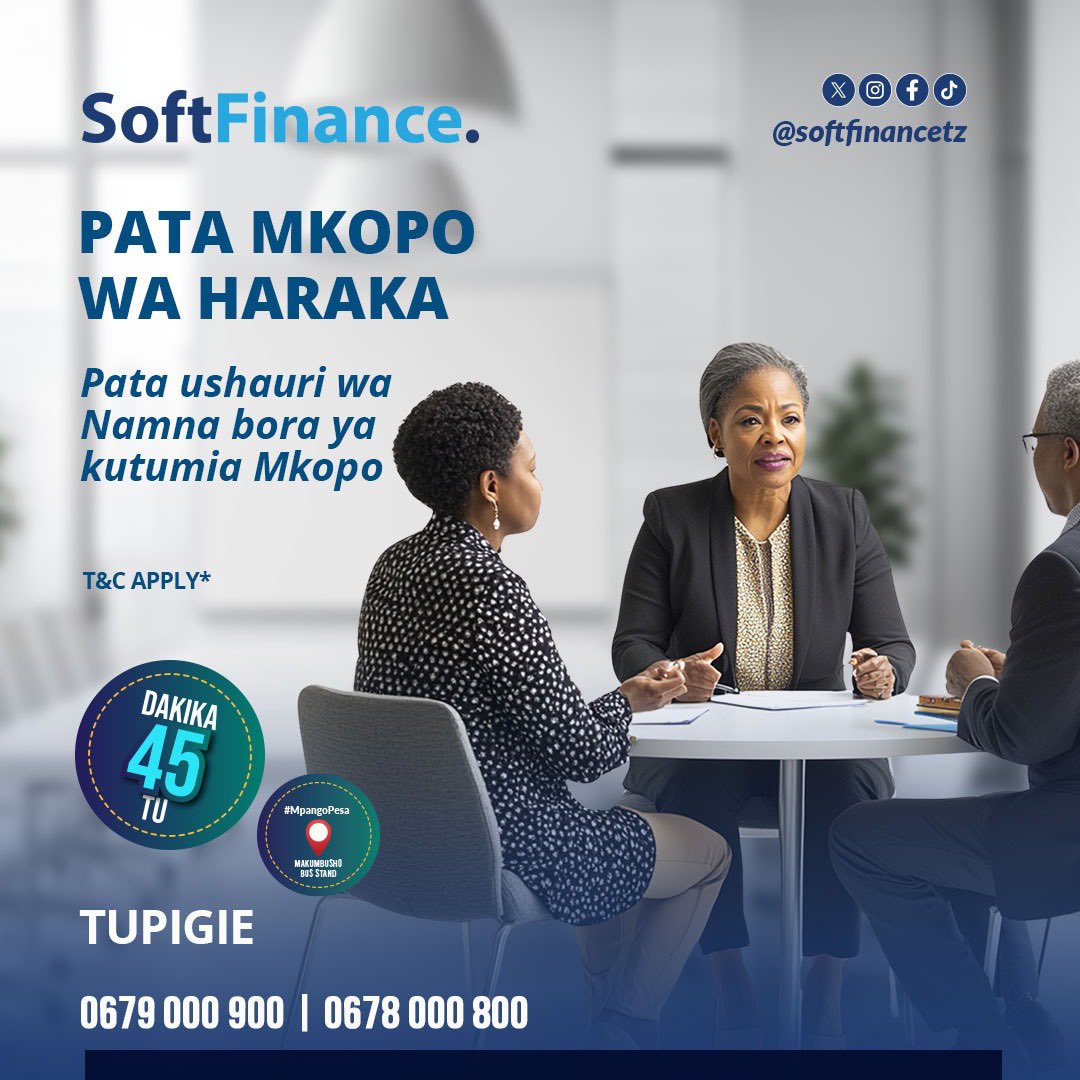 INFLUENCERjr's tweet image. Ukija @softfinancetz sio tu unapewa mkopo ndani ya dk 45 na wenye riba nafuu pia unapewa elimu na ushauri wa namna bora ya matumizi ya mkopo.

Save hizi namba zao utakuja kunishukuru baadae 0679000900

Pia usisahau kuwa follow @softfinancetz 

#MpangoPesa