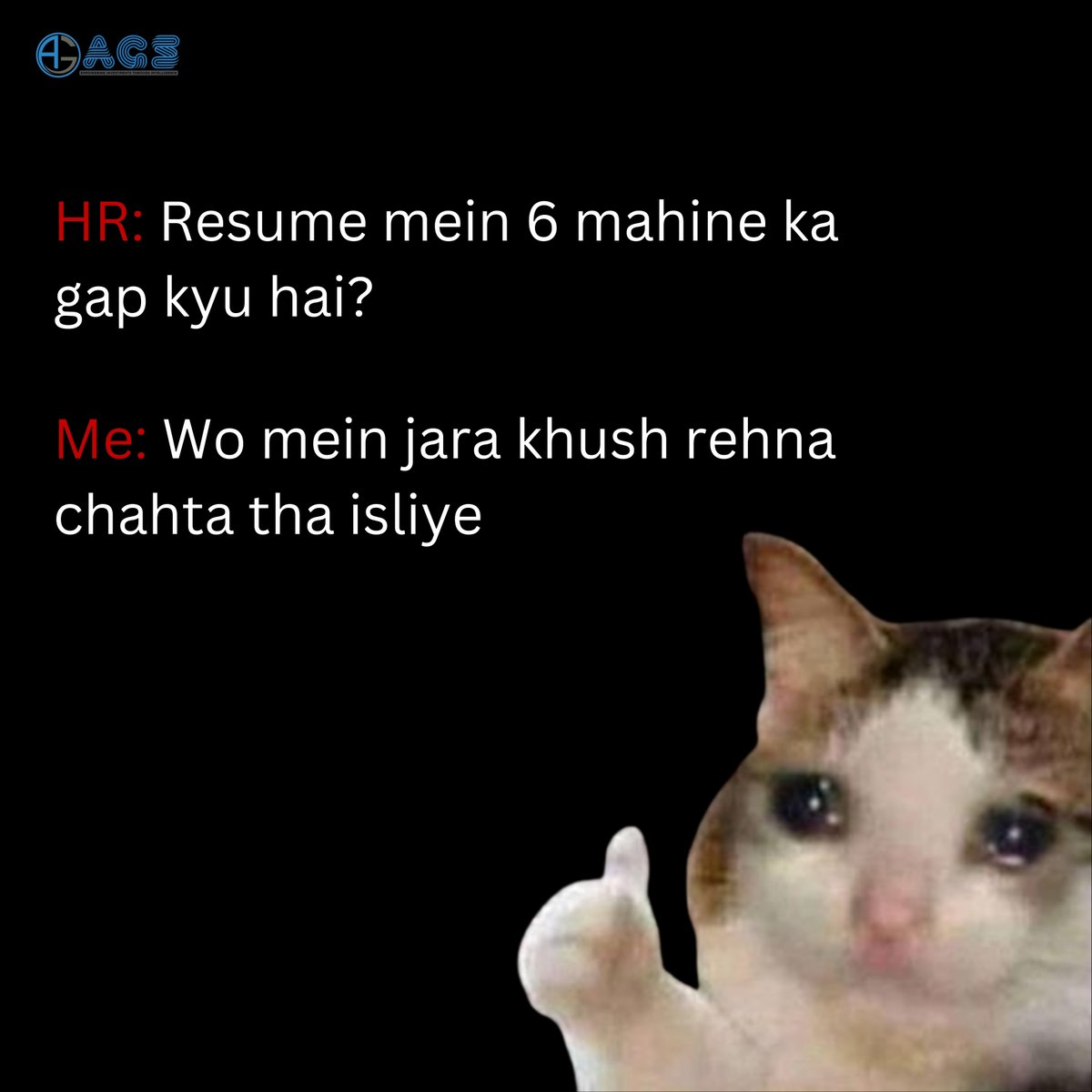 agsharesltd's tweet image. When choosing peace of mind over a paycheck hits your resume

#Relatable #JobInterviewHumor #CareerBreak #MentalHealthMatters #MemeLife #DesiMemes #WorkLifeBalance #FunnyMeme #JobStruggles #CorporateLife