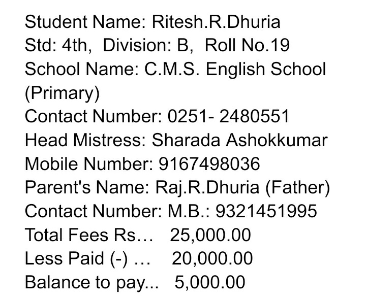 RajDhuria5's tweet photo. Namaskar  Sir, please help for school fees 🙏🙏 which is Rs. 5,000.00 as early as possible till 10/04/25. Please help me sir  🙏🙏
@rajupatilmanase 
@Dipesh99Mhatre https://t.co/EpCkdPFPVZ