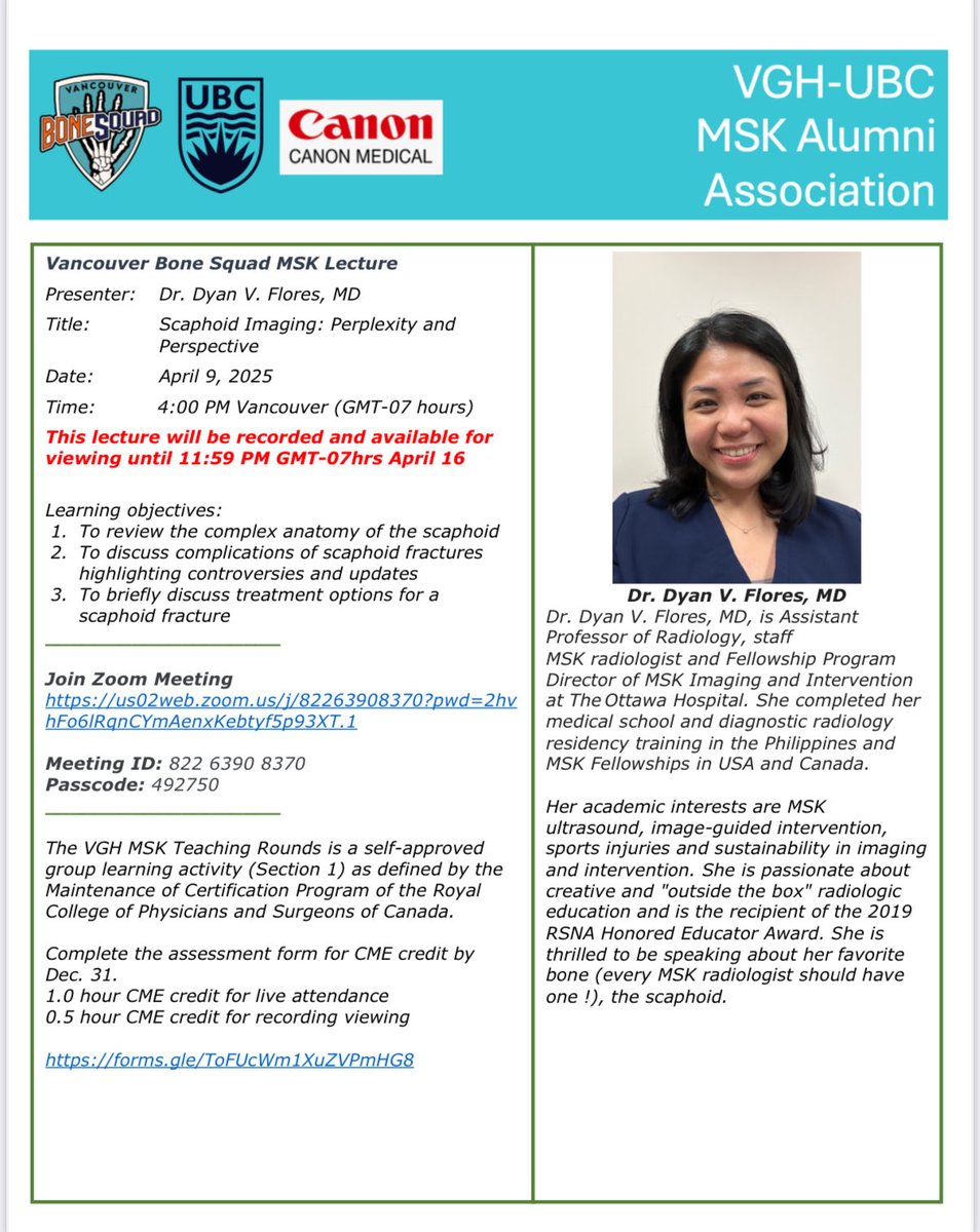 Vancouver Bone Squad (@bonevancouver) on Twitter photo Want to receive the event zoom links and the 7 day links to view the recordings? Sign up at bonesquad.ca
<a href="/dyannotdiane/">Dyan V. Flores</a>
For charitable donations: give.ubc.ca/musculoskeleta… Want to receive the event zoom links and the 7 day links to view the recordings? Sign up at bonesquad.ca
<a href="/dyannotdiane/">Dyan V. Flores</a>
For charitable donations: give.ubc.ca/musculoskeleta…