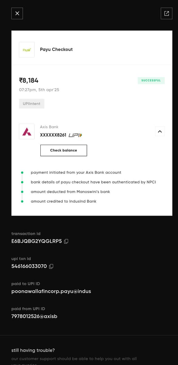 ManoswiniSethi1's tweet image. Extremely disappointed with @poonawallafinco
Paid my EMI on time (5th Apr, 7 PM) with sufficient balance—still got a bounce msg.
This happens every month! Hurting my credit score for no reason.
Not recommended at all. Fix your system! 🚫
#PoonawallaFincorp #EMIBounce #FintechFail