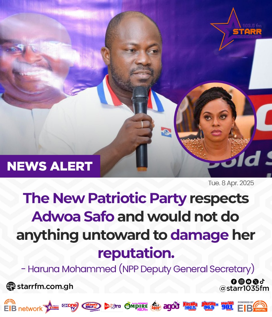 ghonetv's tweet photo. NPP respects Adwoa Safo... - Haruna Mohammed (NPP Deputy General Secretary) 

#GHOneNews #EIBNetwork 
#GHOneTV #NewsAlert 
@starr1035fm #StarrFM https://t.co/ivCxvZOIyx
