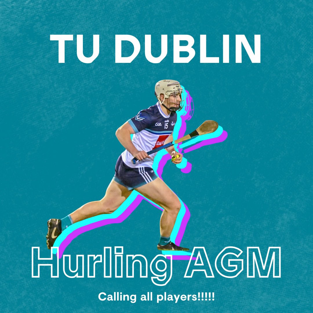 You are invited to attend the Hurling AGM scheduled for Tuesday, April 8th, from 10:30-11:30.
The meeting will take place in Room LH-038, located behind East Quad at Grangegorman. Join us as we discuss important updates, upcoming events, and key decisions for the hurling teams.