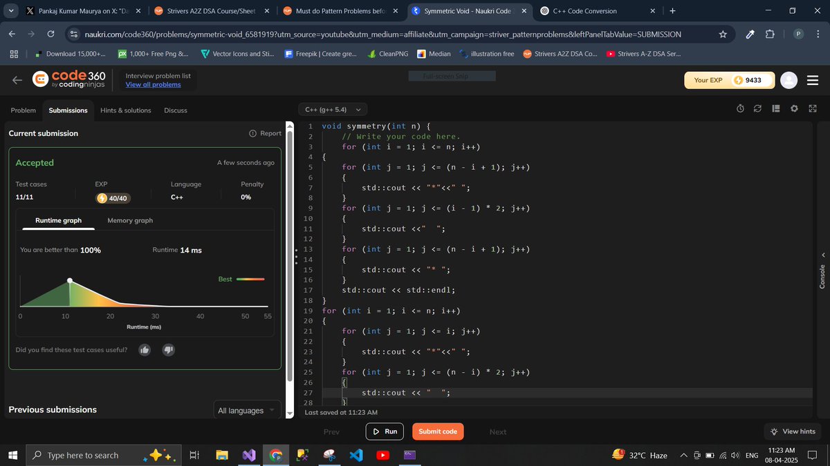 Pankaj_K_M_'s tweet image. Day 8/30 Days #CodingChallenge #codingNinja  DSA  Striver A2Z