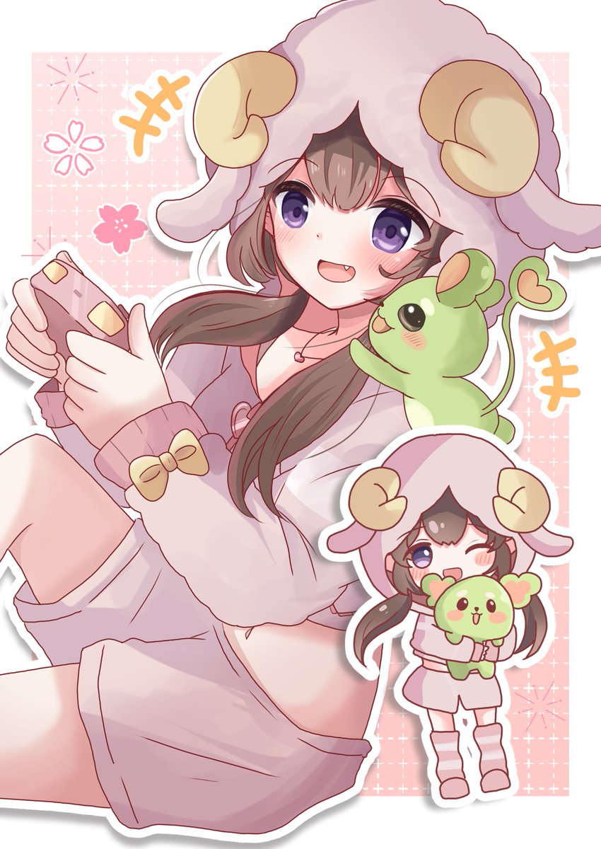🎊砂砂生日快樂!🎉
祝砂砂身體健康,早睡早起,青春常駐,打什麼game都咁享受(包括恐怖game),做什麼都很順利!

今次賀圖是紀錄砂砂同草草打機的一刻^^
砂砂睡衣真的好fuwafuwa😍
抱住草草好可愛😊

繪: ももてん (@\momoten628)

#人研畫展