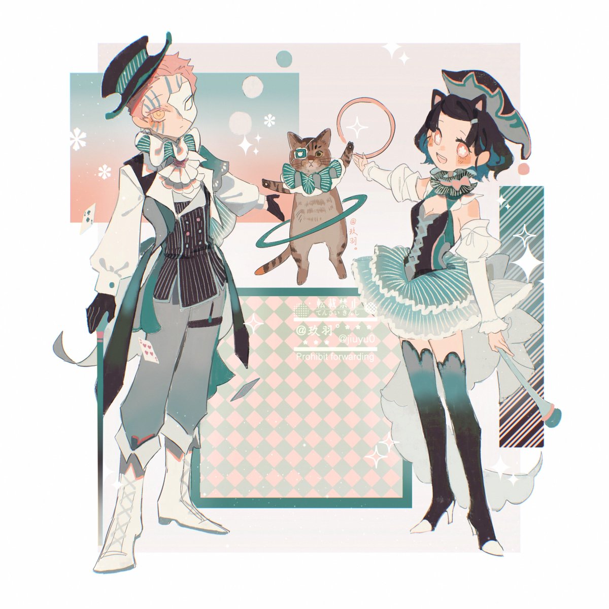 jiuyu0's tweet image. 补一下去年一直忘了画的愚人节♪
         p2是去年的衣服

2025.4.1

#狛恋 #狛治 #恋雪 #猗窩座 #鬼滅の刃