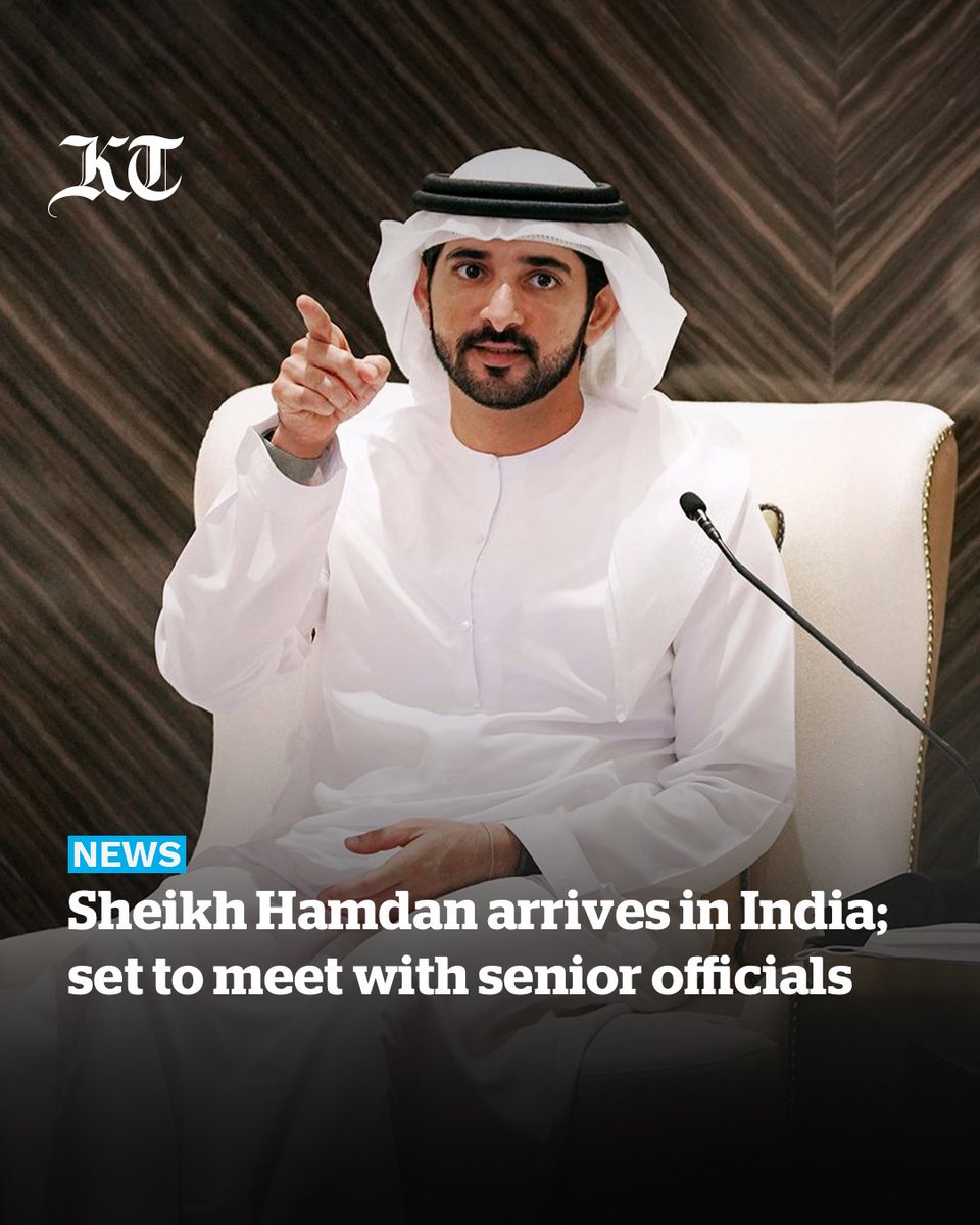 #Dubai Crown Prince Sheikh Hamdan arrived in #India on Tuesday, April 8, marking the beginning of his first official visit to the country, Dubai Media Office confirmed. 

The two-day trip, taking place at the invitation of Prime Minister #NarendraModi will conclude on April 9.