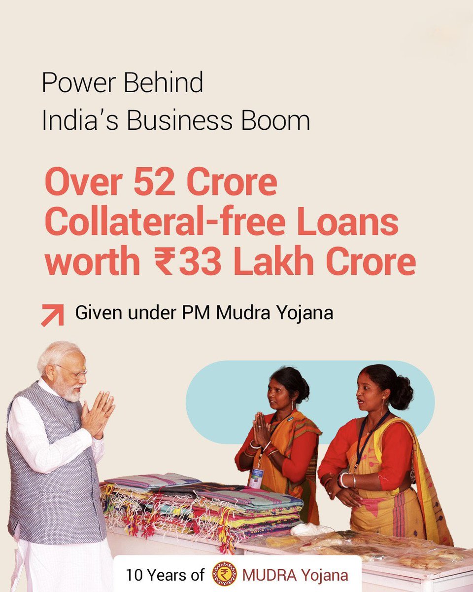 1.6 loans have been given every second, which is faster than even a heartbeat!

#10YearsofMUDRA