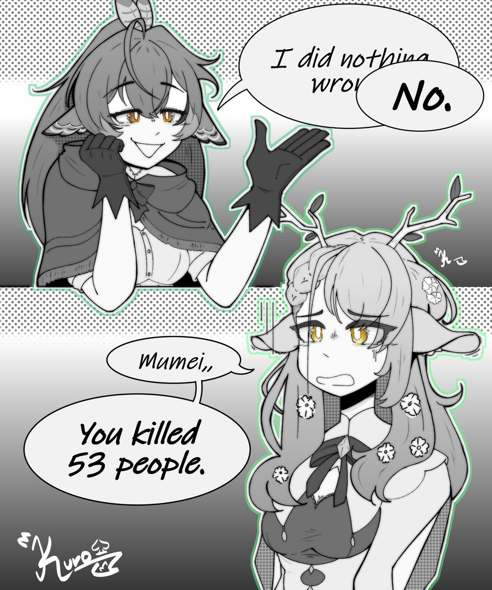 #FauMei #FineFaunart #drawMEI 
Mumei did nothing wrong 😇