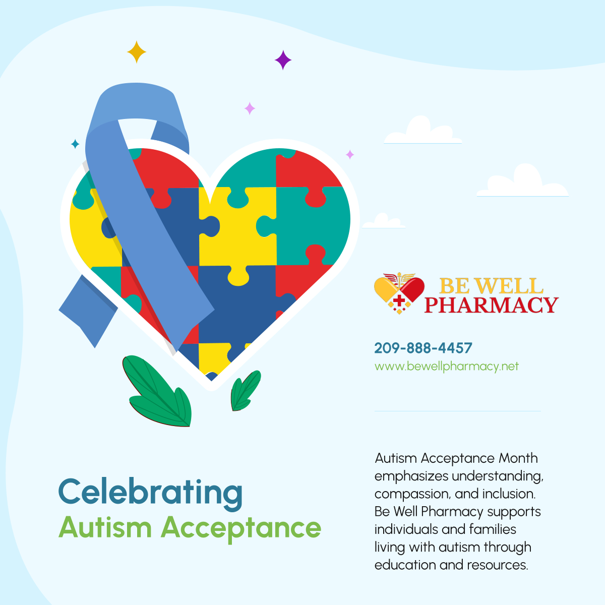 BeWellPhar95's tweet photo. Let’s work together to raise awareness and foster inclusion for individuals with autism. Embrace diversity and celebrate Autism Acceptance Month. 

#AutismAcceptanceMonth #AutismAwareness #HealthCare https://t.co/QD1aX8mRJL