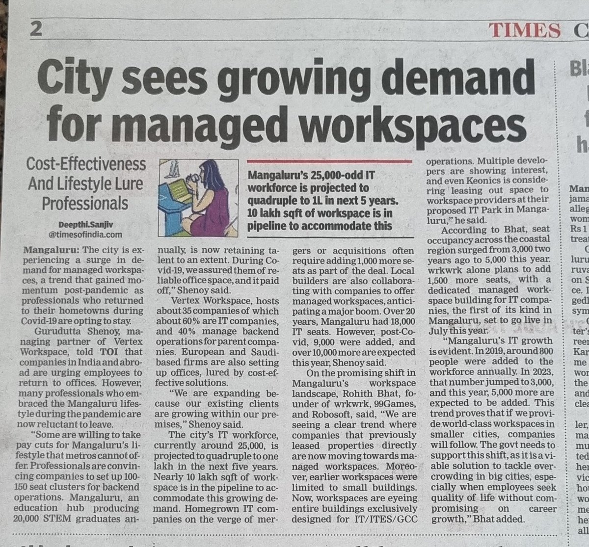 deepthisTOI's tweet image. #Mangaluru sees a growing demand for #managedworkspaces
@CaptBrijesh timesofindia.indiatimes.com/city/mangaluru…
Download the TOI app now:
timesofindia.onelink.me/mjFd/toisupers…