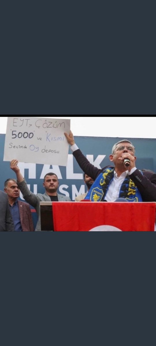 99’ Öncesi Anayasal haklarımız 5000 Prim ve Kısmi Emeklilik için
Dönemin Bakanı ve Vekillerin açıklamalarıyla borçlandık
Emekli olmayı beklerken borçlarla bırakıldık
#İstemediğimizBirDurum

<a href="/karagozilker/">ilker karagöz</a> <a href="/eczozgurozel/">Özgür Özel</a>
#5BinVeKısmiyeAdalet #anlamsız