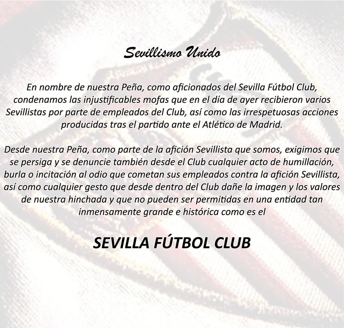 #JuniorVeteYa
#DirectivaDimisión 
#SevillaSomosNosotros

@Sevillafc <a href="/fpsevillistas/">F. Peñas Sevillistas</a>