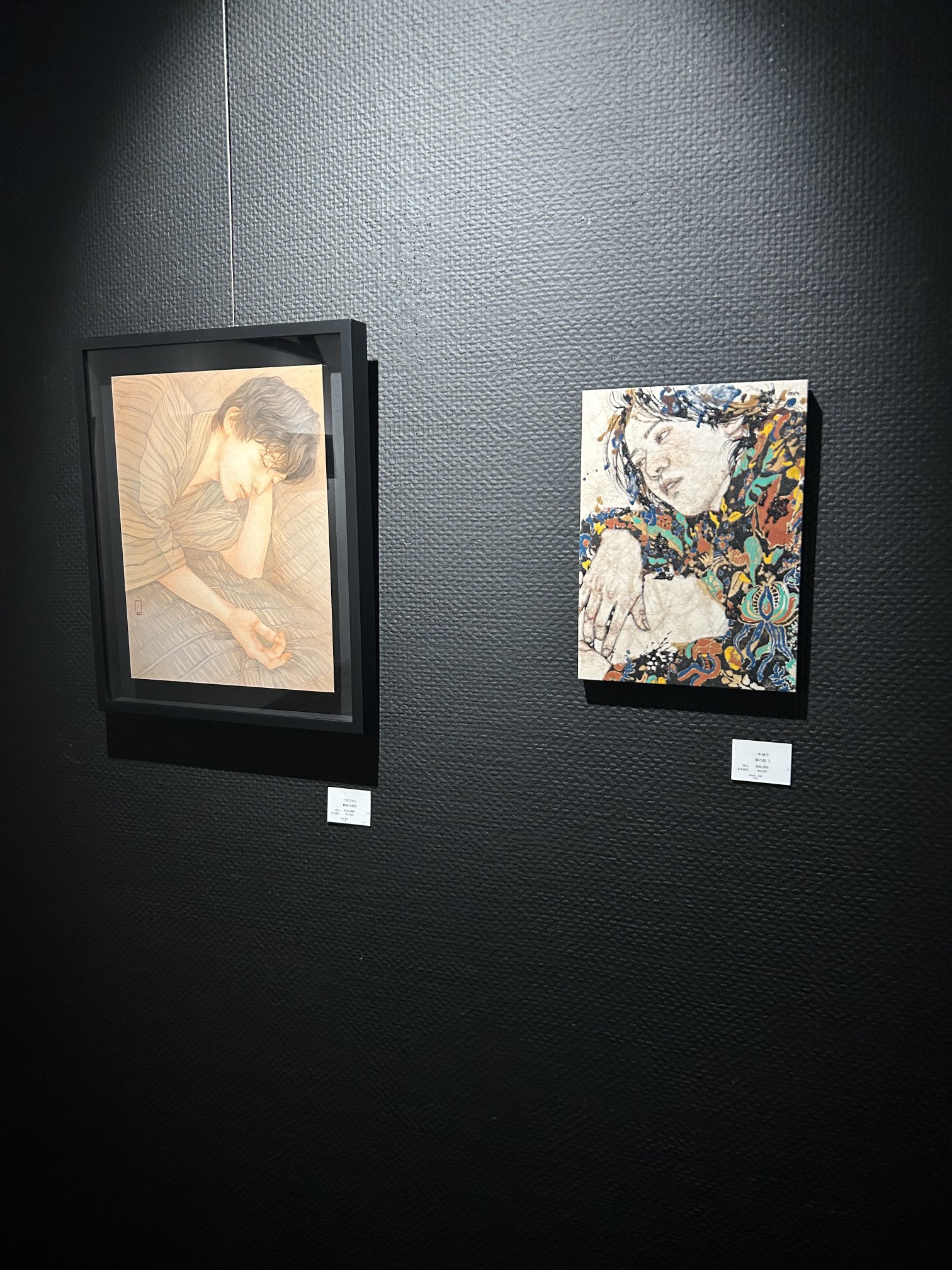 下重ななみ、「同じ温度で」、希少画集・額装画、日本製・新品