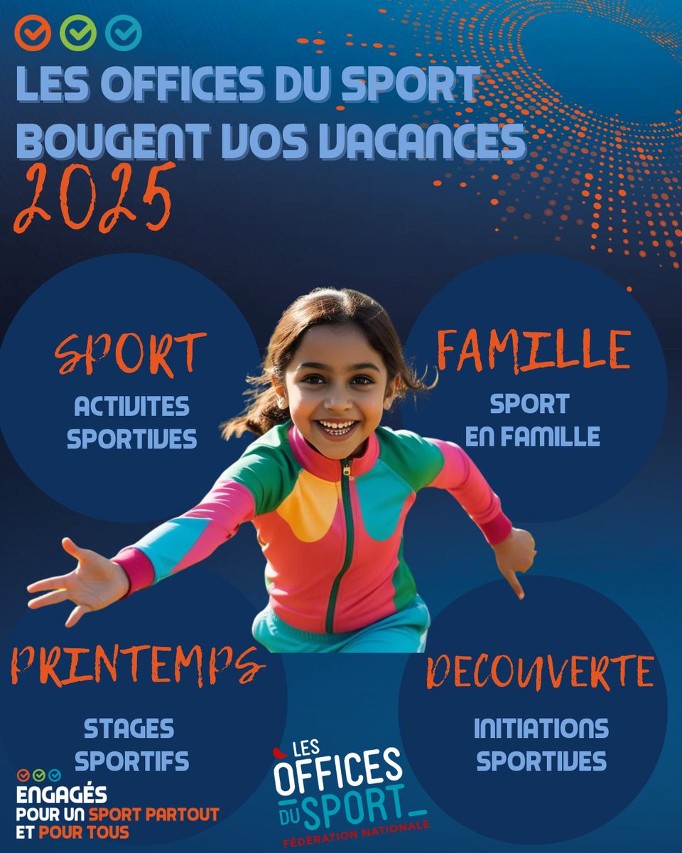🚨 Les Offices du Sport bougent les vacances de printemps !
!
 
💪🎾 Grâce aux Offices du Sport, plein d’activités sont proposées partout en France et POUR TOUTES ET TOUS !  Il y en a pour tous les goûts et tous les niveaux !