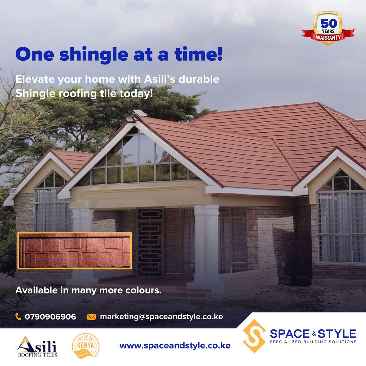 Built to last, our Asili stone-coated tiles combine unmatched durability, ultimate safety, and timeless beauty. Asili provides the assurance your home deserves while enhancing its curb appeal. Invest in a roof that's as tough as it is stunning designed for decades of protection