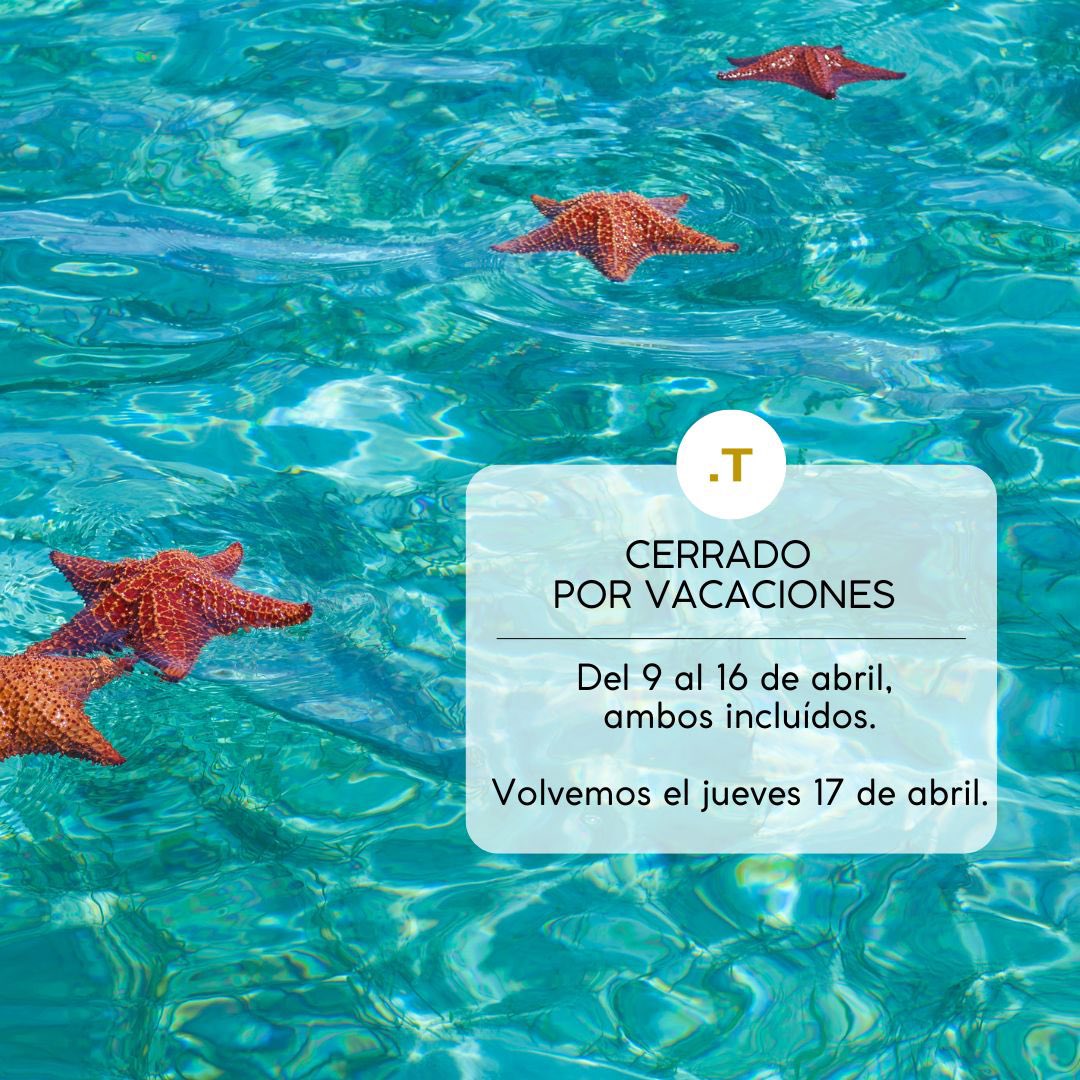 𝗖𝗲𝗿𝗿𝗮𝗱𝗼 𝗽𝗼𝗿 𝘃𝗮𝗰𝗮𝗰𝗶𝗼𝗻𝗲𝘀 🏖😎

Del 9 al 16 de abril.

𝗩𝗼𝗹𝘃𝗲𝗺𝗼𝘀 𝗲𝗹 𝗷𝘂𝗲𝘃𝗲𝘀 𝟭𝟳 𝗱𝗲 𝗮𝗯𝗿𝗶𝗹.

Equipo Trigo