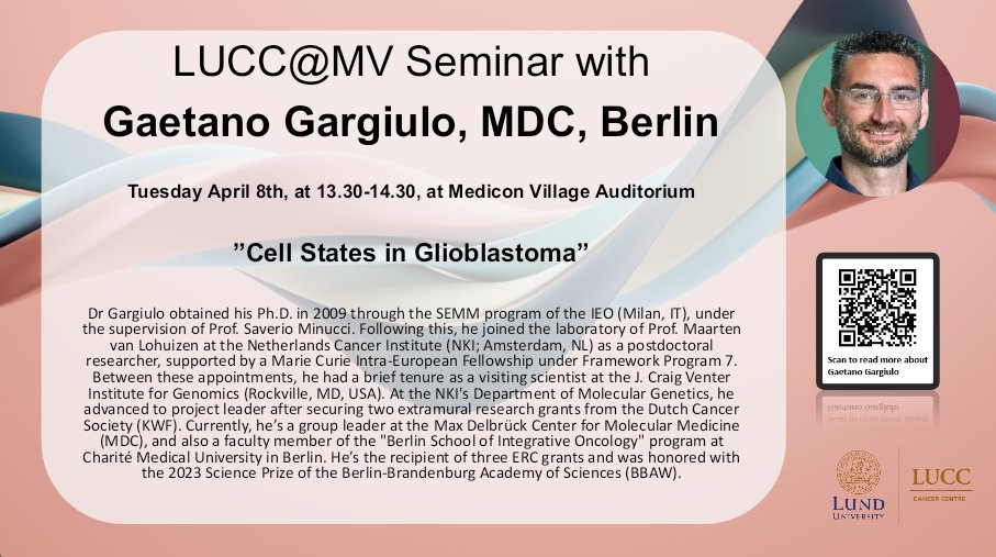 Alexander Pietras Lab (@pietraslab) on Twitter photo I'm delighted to host <a href="/ggargiul_2020/">Gaetano Gargiulo & ggargiul.bsky.social</a> for a talk in the LUCC seminar series today. Medicon Village Auditorium @ 1.30 - you don't want to miss out if you're in Lund! Welcome! I'm delighted to host <a href="/ggargiul_2020/">Gaetano Gargiulo & ggargiul.bsky.social</a> for a talk in the LUCC seminar series today. Medicon Village Auditorium @ 1.30 - you don't want to miss out if you're in Lund! Welcome!