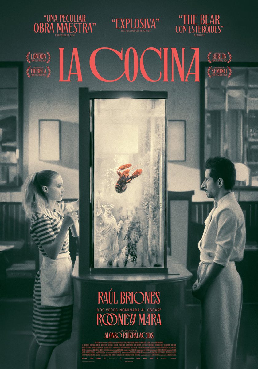 LA COCINA. Mèxic. Alonso Puigpalacios. 2024. És l'hora punta de dinar a The Grill, un parany per a turistes de Nova York que atén milers de clients un divendres normal com avui. 

🎥 Dimarts 8 al Cineclub Sala1 
🎟️Taquilles 19:00
🕢Inici projecció 19:30
🏤Teatre Principal.