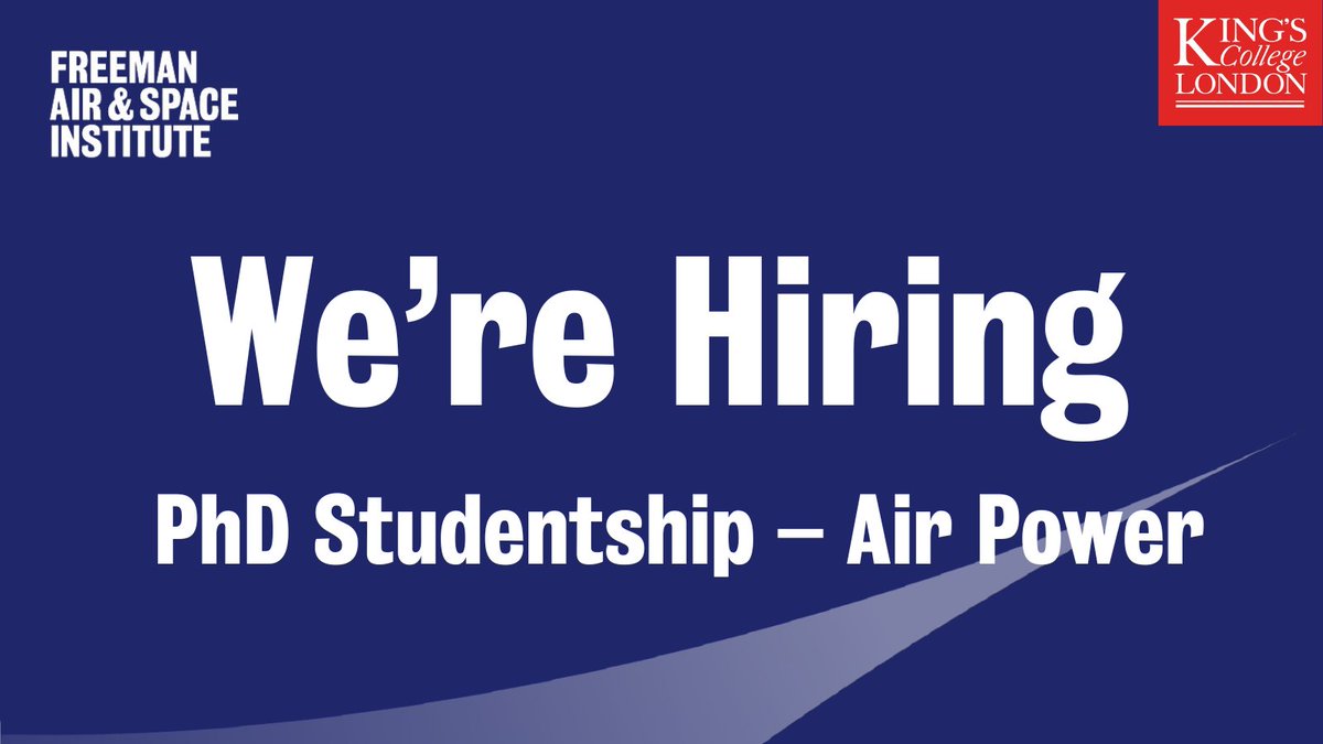 🚨 Last chance to apply - deadline is tomorrow!🚨 

📢 The Freeman Air and Space Institute is hiring:

We are looking for a PhD Studentship to support FASI’s research in the field of air power.

💡 Fully funded
🗓️ Deadline to apply: 9 April

Apply now 👇
ow.ly/ZFqY50Vnb4G