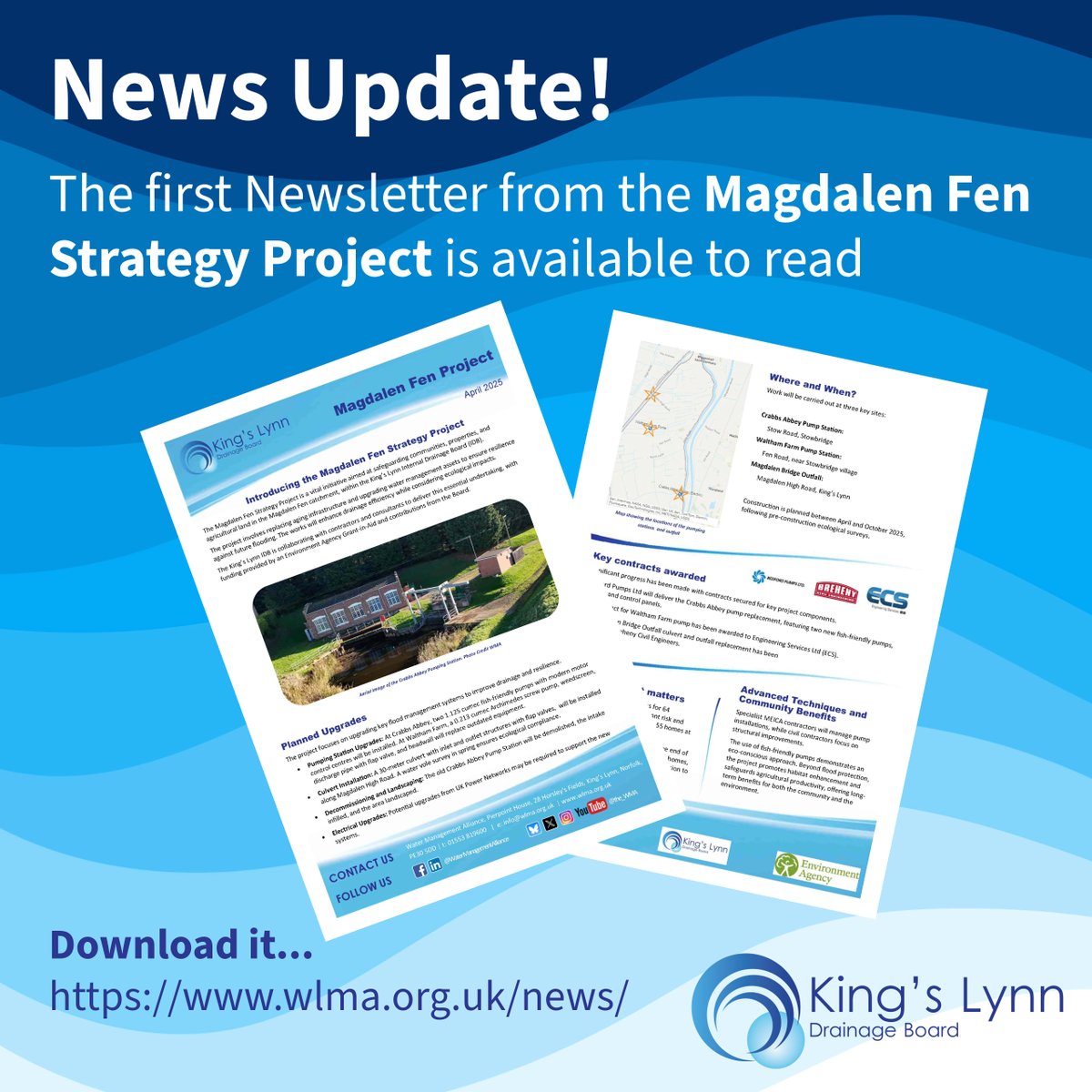 The_WMA (@the_wma) on Twitter photo 🌟 News Update! 🌟
Visit wlma.org.uk/news to see the first issue of the #MagdelenFen Strategy Project Newsletter! 📰 Find out what we've been doing & what's coming up.
Subscribe now to recieve notifications direct to your inbox - info@wlma.org.uk
#KingsLynnIDB <a href="/EnvAgency/">Environment Agency</a> 🌟 News Update! 🌟
Visit wlma.org.uk/news to see the first issue of the #MagdelenFen Strategy Project Newsletter! 📰 Find out what we've been doing & what's coming up.
Subscribe now to recieve notifications direct to your inbox - info@wlma.org.uk
#KingsLynnIDB <a href="/EnvAgency/">Environment Agency</a>