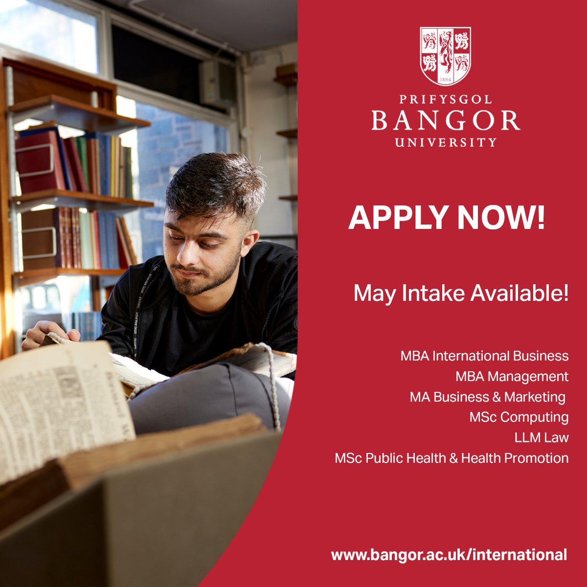 ⭐Deadline to apply for our May 2025 Intake is this Friday!

The following courses are available:

🎓MA Business &amp; Marketing
🎓MBA International Business
🎓MBA Management
🎓MSc Computing
🎓MSc Public Health &amp; Health Promotion
🎓LLM Law

➡️ow.ly/wX2t50UGeQB 

#MayIntake