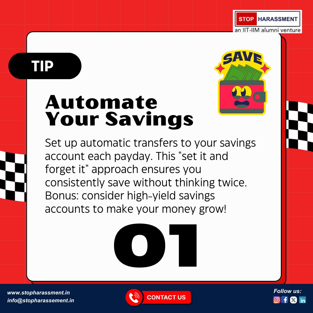 noharassment3's tweet image. Want to boost your savings? Here are 3 smart ways to save money today—simple, effective, and beginner-friendly. Check the post to get started! 💸📊

Visit: stopharassment.in

#SaveMoneyTips #MoneySavingHacks #FinancialGoals #SmartSpending #BudgetBetter #MoneyMatters