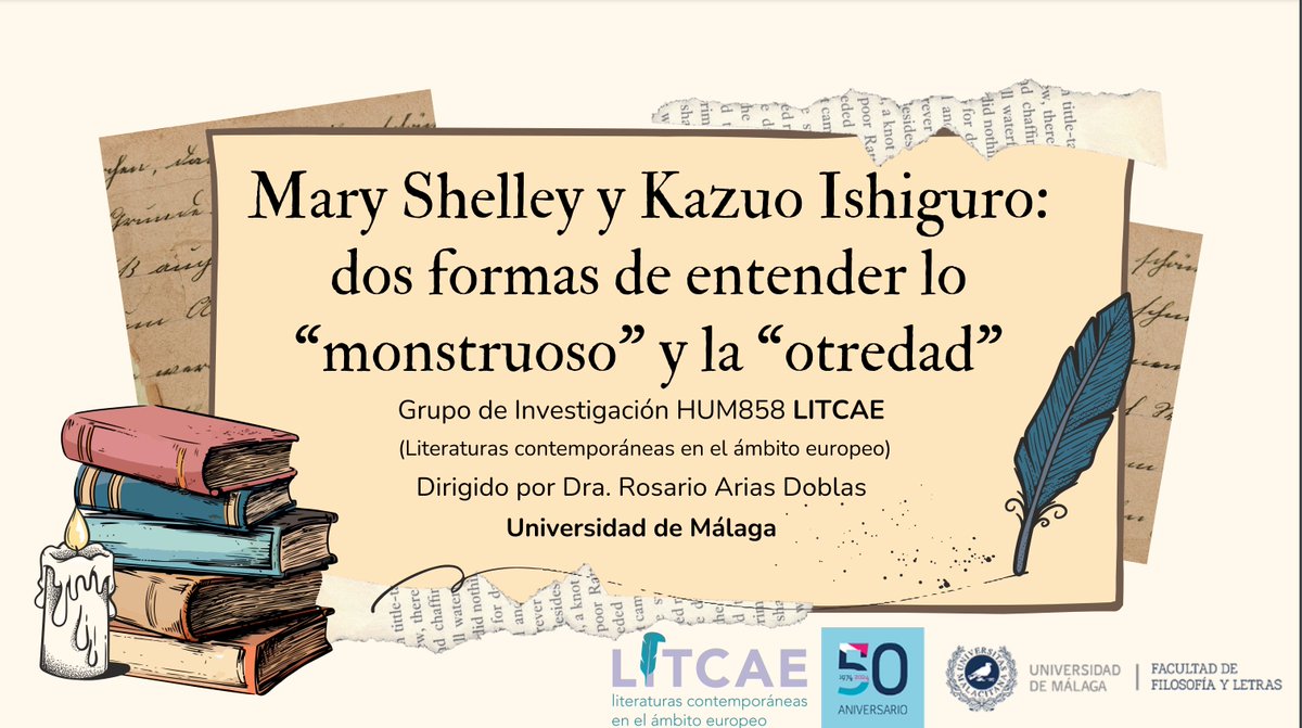 🟣Ayer, en 'Divulgando en las aulas', las investigadoras <a href="/rosarioariasUMA/">Rosario Arias</a> y <a href="/maria_torresr/">María Torres</a> (<a href="/litcae/">LITCAE</a>)  llevaron su taller al IES Pablo Picasso
⬇️⬇️
📚 Mary Shelley y Kazuo Ishiguro: dos formas de entender lo ‘monstruoso’ y la ‘otredad’