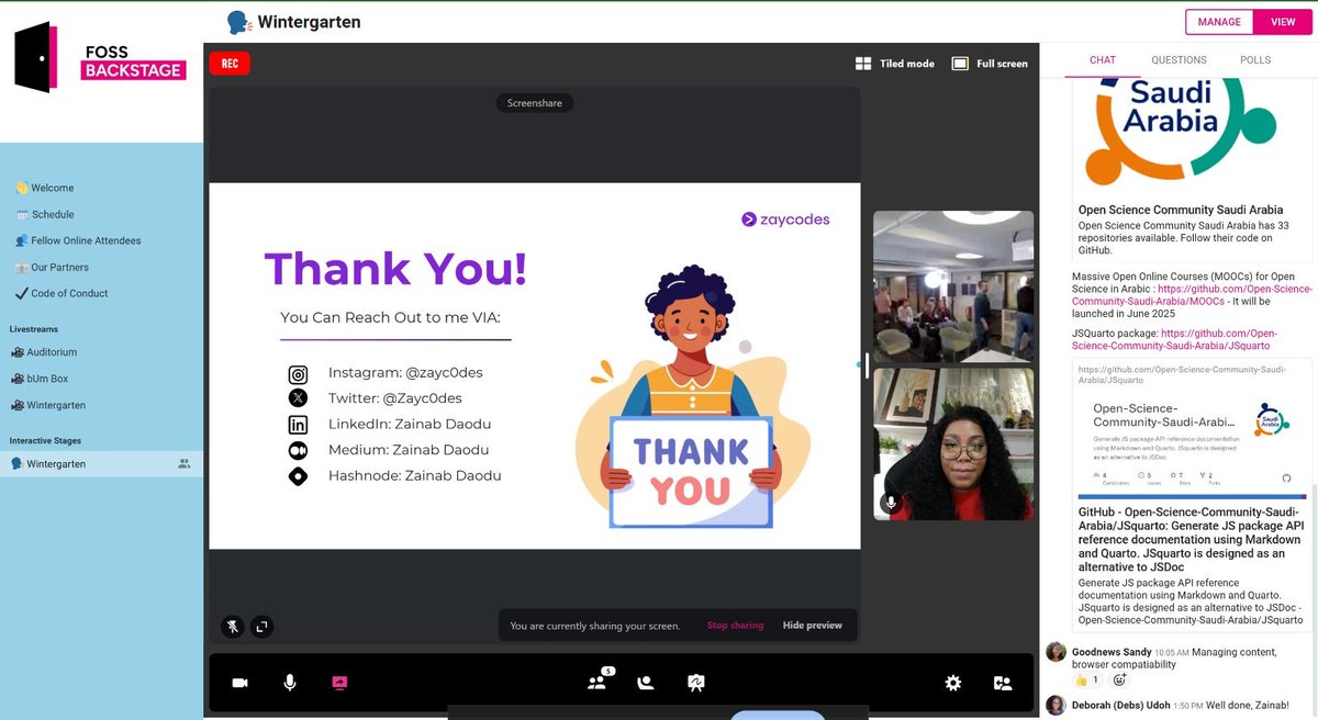 Zayc0des's tweet image. 🎤My talk “Beyond Words: Crafting User-Friendly Docs” from #FOSSBackstage is now on YouTube!  

Got amazing feedback on how practical the slides were.🙌🏾

If you&apos;re into clear, inclusive, and useful docs, this one&apos;s for you. Watch the full session + access the slides with the link…