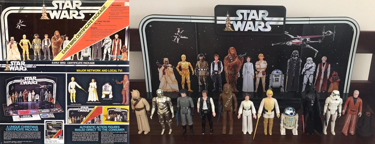 #TriviaTuesday: Kenner Toys were unprepared for the success of 1977's 'Star Wars' and could not meet the Christmas demand for their action figures, so came up with the "Early Bird Certificate Package", selling empty packages which promised the actual toy the following spring.