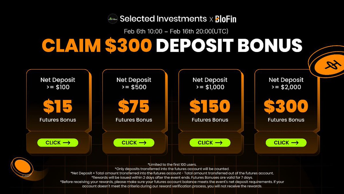 ✅ SIGN UP to Blofin and and deposit to receive USDT trading bonuses, free coupons and trading rewards. Simple 30 second sign up get involved link below.

partner.blofin.com/d/Maximal
