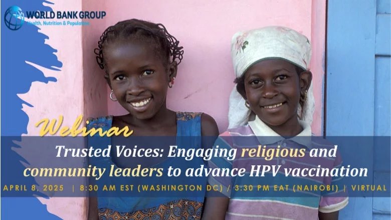 MUKHTASAR MALCOLM ALKALI (@malcolmalkalee) on Twitter photo How can Faith and Community Leaders help fight #CervicalCancer?
Join <a href="/DrZSB/">Zainab Shinkafi-Bagudu</a> and other experts at the <a href="/WorldBank/">World Bank</a> webinar, as they share strategies to boost #HPVvaccination in underserved communities.
Date: April 8, 2025
Time: 8:30 AM EST | 3:30 PM EAT
Register via: How can Faith and Community Leaders help fight #CervicalCancer?
Join <a href="/DrZSB/">Zainab Shinkafi-Bagudu</a> and other experts at the <a href="/WorldBank/">World Bank</a> webinar, as they share strategies to boost #HPVvaccination in underserved communities.
Date: April 8, 2025
Time: 8:30 AM EST | 3:30 PM EAT
Register via: