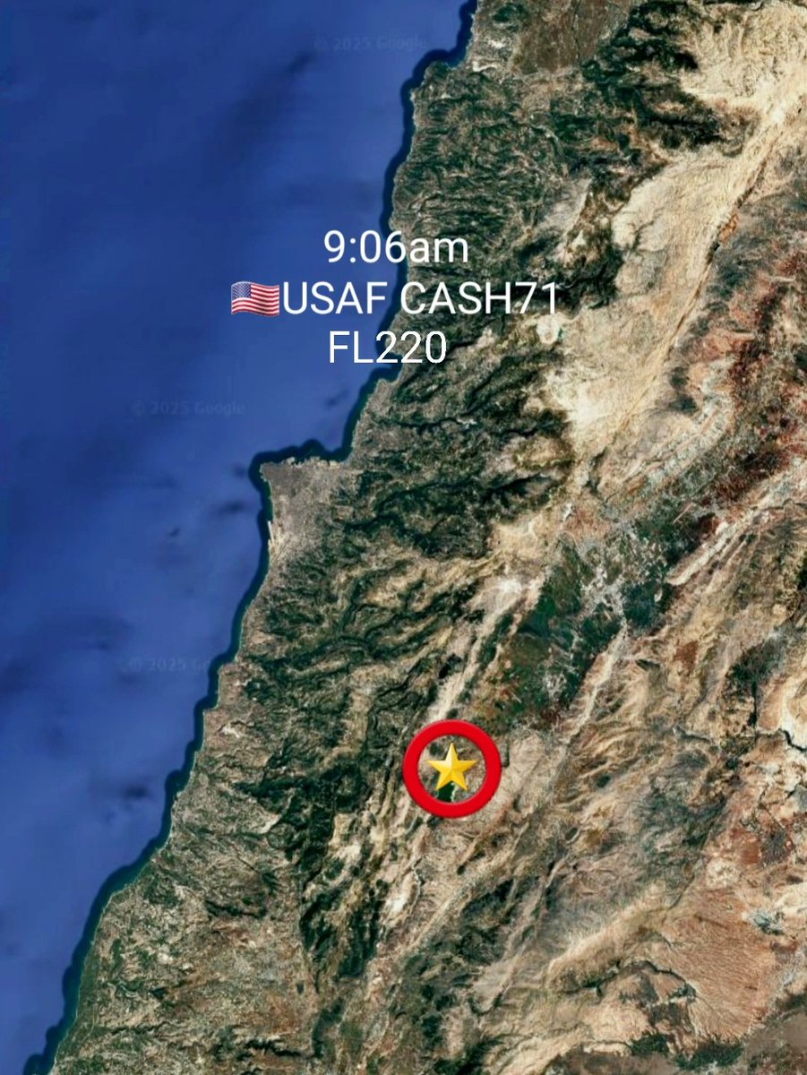 LebanonJets's tweet photo. #UnitedStates 1 or 2 MQ-9s over #Lebanon again this morning callsign #CASH71 & #CASH76 came in around 3:30am and still hovering above the mountains at FL220 https://t.co/BJAY3Lkg73