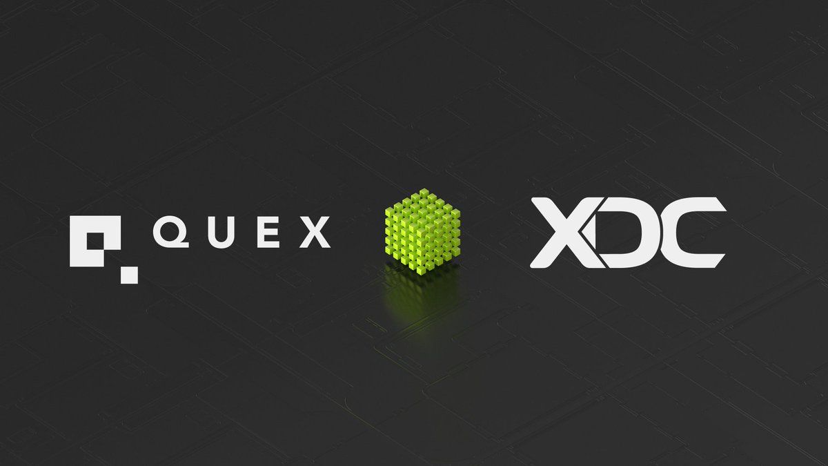 QUEX (@quex_tech) on Twitter photo Big news: QUEX is now live on <a href="/XDC_Network_/">XDC Network</a>!
Enterprise-grade security for tokenized finance is here.
Why XDC?
<a href="/XDCFoundation/">XDC Foundation</a> is leading the future of trade finance, tokenized assets, and real-world asset innovation.
Our missions are perfectly aligned.
What QUEX Brings to XDC Big news: QUEX is now live on <a href="/XDC_Network_/">XDC Network</a>!
Enterprise-grade security for tokenized finance is here.
Why XDC?
<a href="/XDCFoundation/">XDC Foundation</a> is leading the future of trade finance, tokenized assets, and real-world asset innovation.
Our missions are perfectly aligned.
What QUEX Brings to XDC