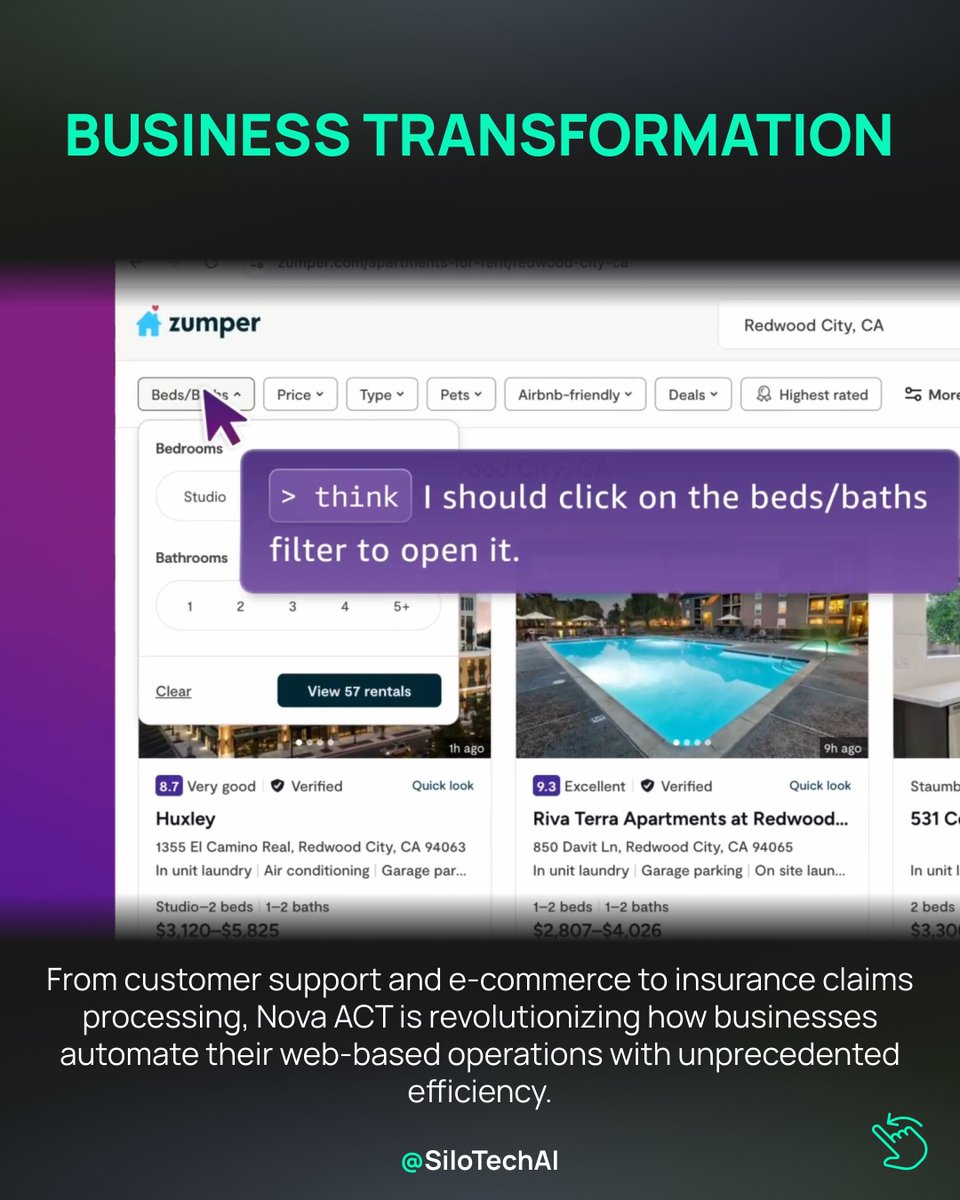 SiloTechAI's tweet image. 🤖 @amazon&apos;s Nova ACT: The Future of Web Automation!

Amazon just unveiled an AI agent that can browse the web just like you do.

Are you using AI automation in your business? 
Let&apos;s discuss how we can further develop your business automation with @SiloTechAI 

#AmazonAI #NovaACT