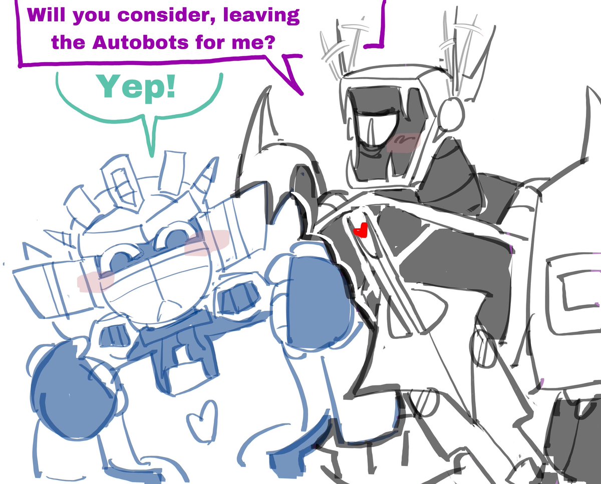 sounstarr's tweet photo. Doodling an AU I dreamt abt
#shockjack #transformers #Shockwave #wheeljack https://t.co/jnrbFj7fxF