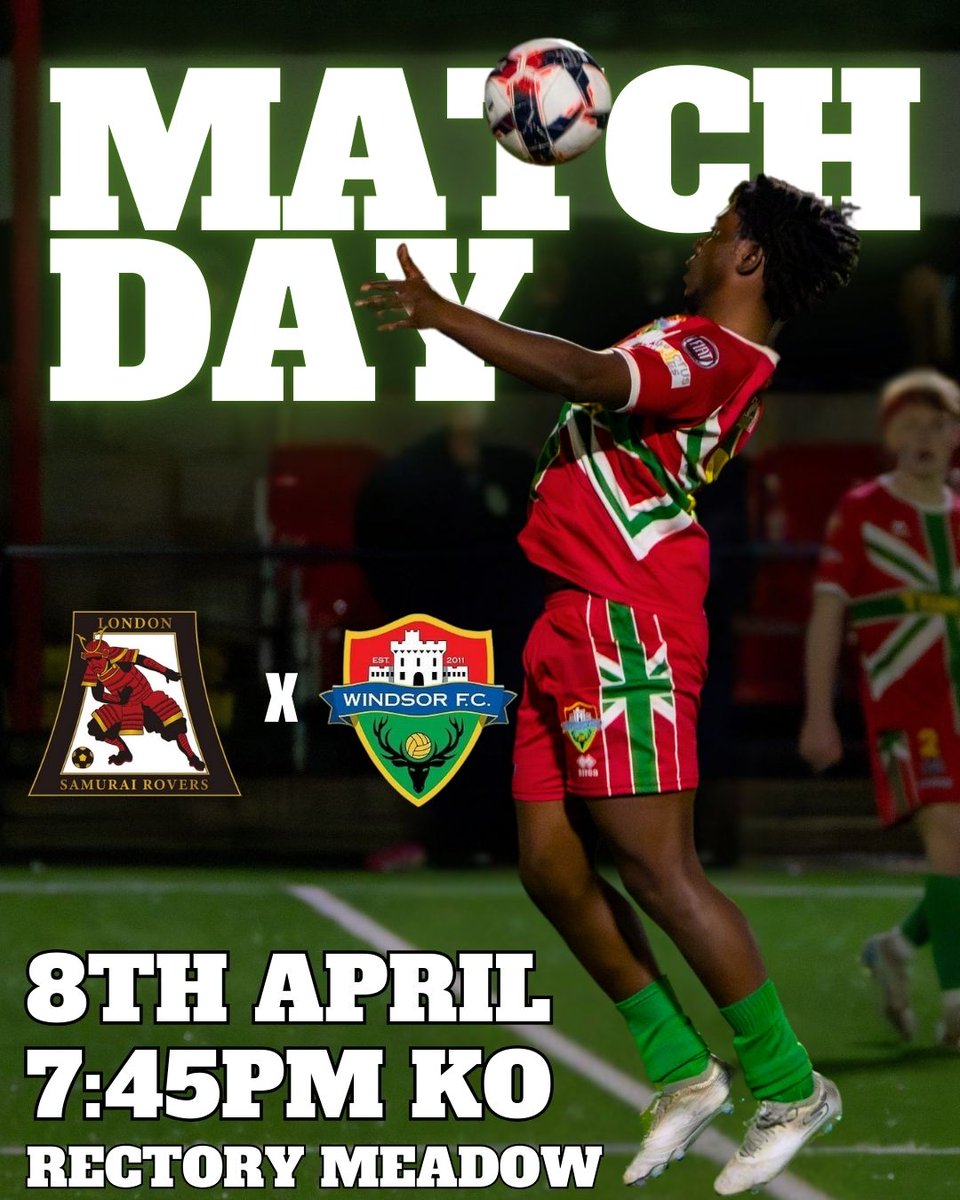 Windsor FC (@windsorfc) on Twitter photo โฝ๏ธ It's match day!
๐ We travel to <a href="/Samurairovers/">London Samurai Rovers</a> in our last away game of the season.
๐ฅ๐ฉ โฝ๏ธ It's match day!
๐ We travel to <a href="/Samurairovers/">London Samurai Rovers</a> in our last away game of the season.
๐ฅ๐ฉ
