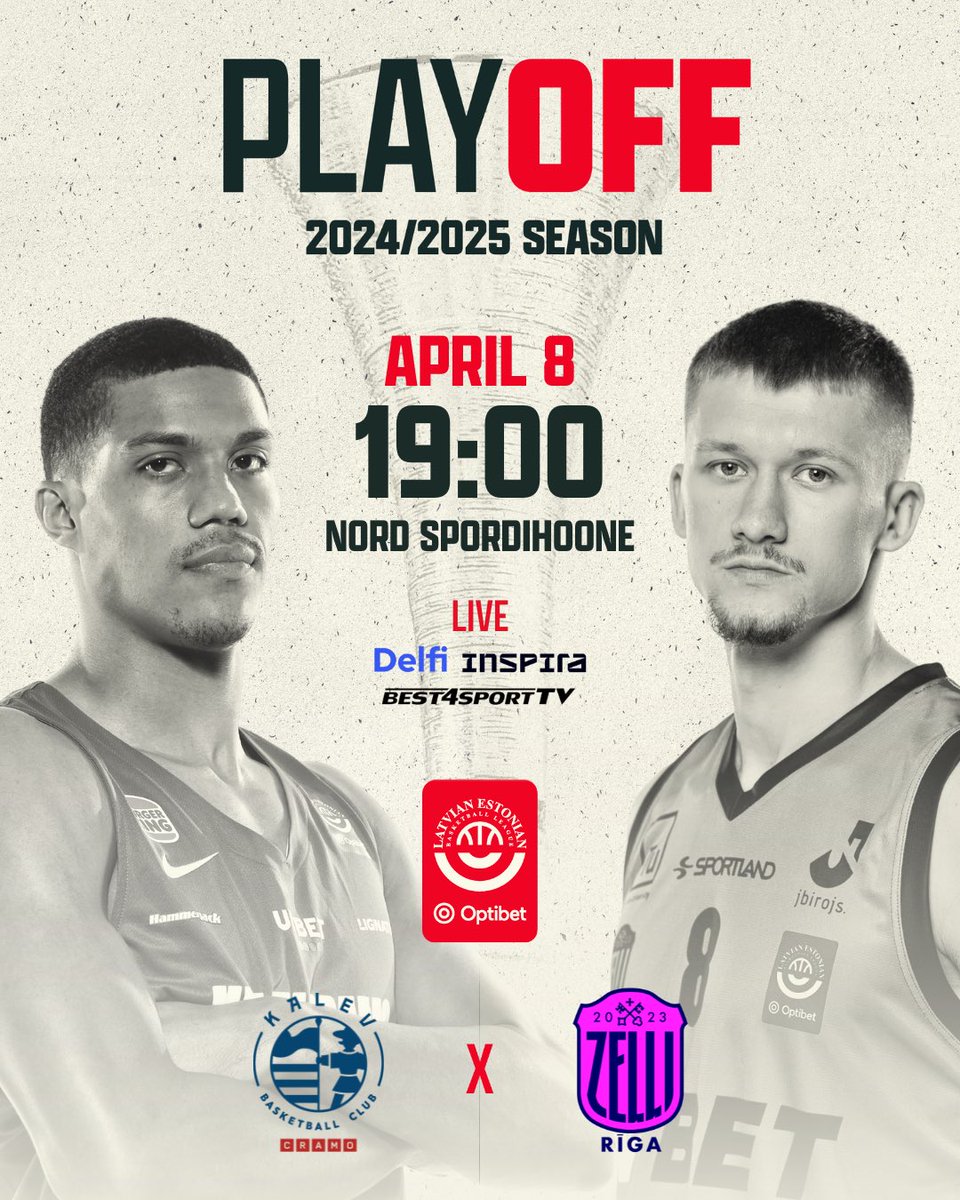 WHO WILL ADVANCE TO THE FINAL? 👀

Decisive Game 3 tonight for Kalev Cramo and <a href="/RigasZelli/">Rīgas Zeļļi</a> in Tallinn.

👉 Watch the game live on Delfi, Inspira un Best4Sport.

#Optibet | #LatEstLeague