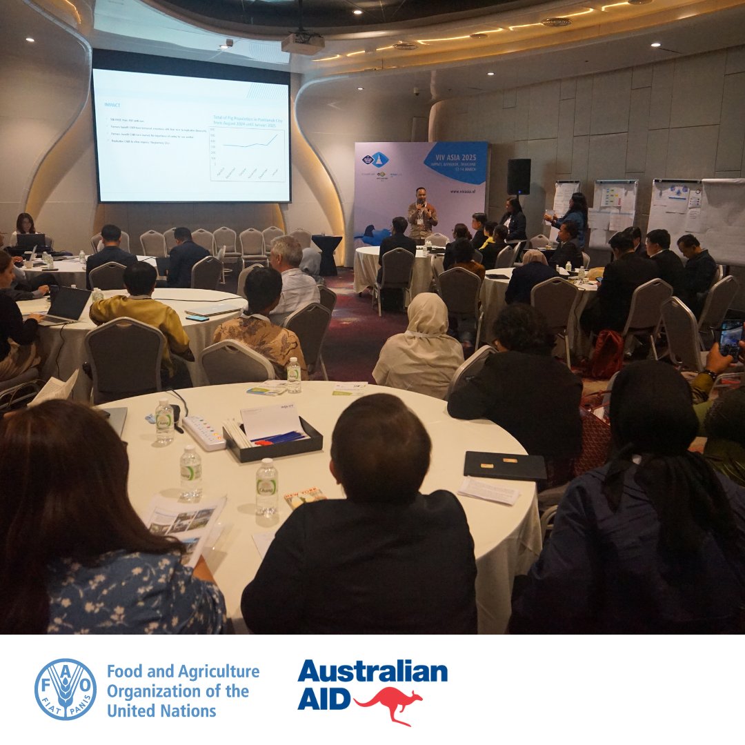 FAOAsiaPacific's tweet photo. .@FAO & @dfat launched a 3-year project to strengthen #animalhealth systems in Southeast Asia & the Pacific. The partnership will build resilient, equitable systems to reduce disease risks & improve capacity to prevent, detect & respond to threats.
https://t.co/Hte05F5fZc
#ECTAD https://t.co/834KZkgY0t