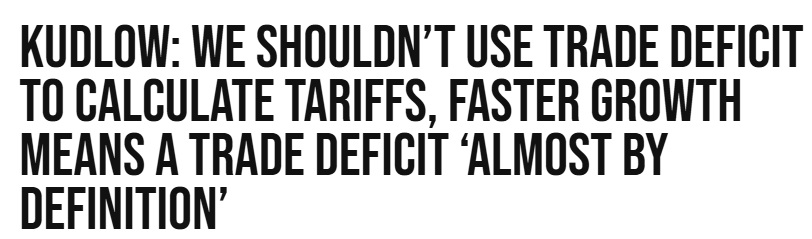 When even Kudlow can see your trade policies are nonsensical...