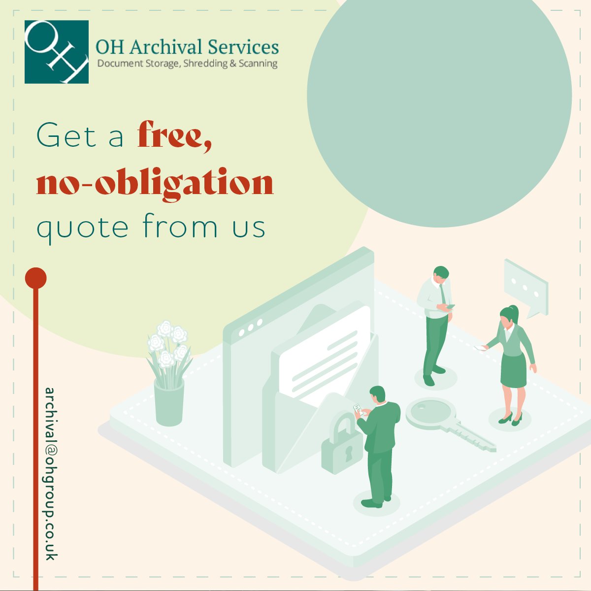 Whether you're a nationwide company, small business or something in between, OH Archival can offer you a customised quote &amp; first class service, whatever your requirements

☎️(01482) 611200
📧archival@ohgroup.co.uk

#Storage #Scanning #Data #Security #Records 
#Cloud #GDPR #Hull