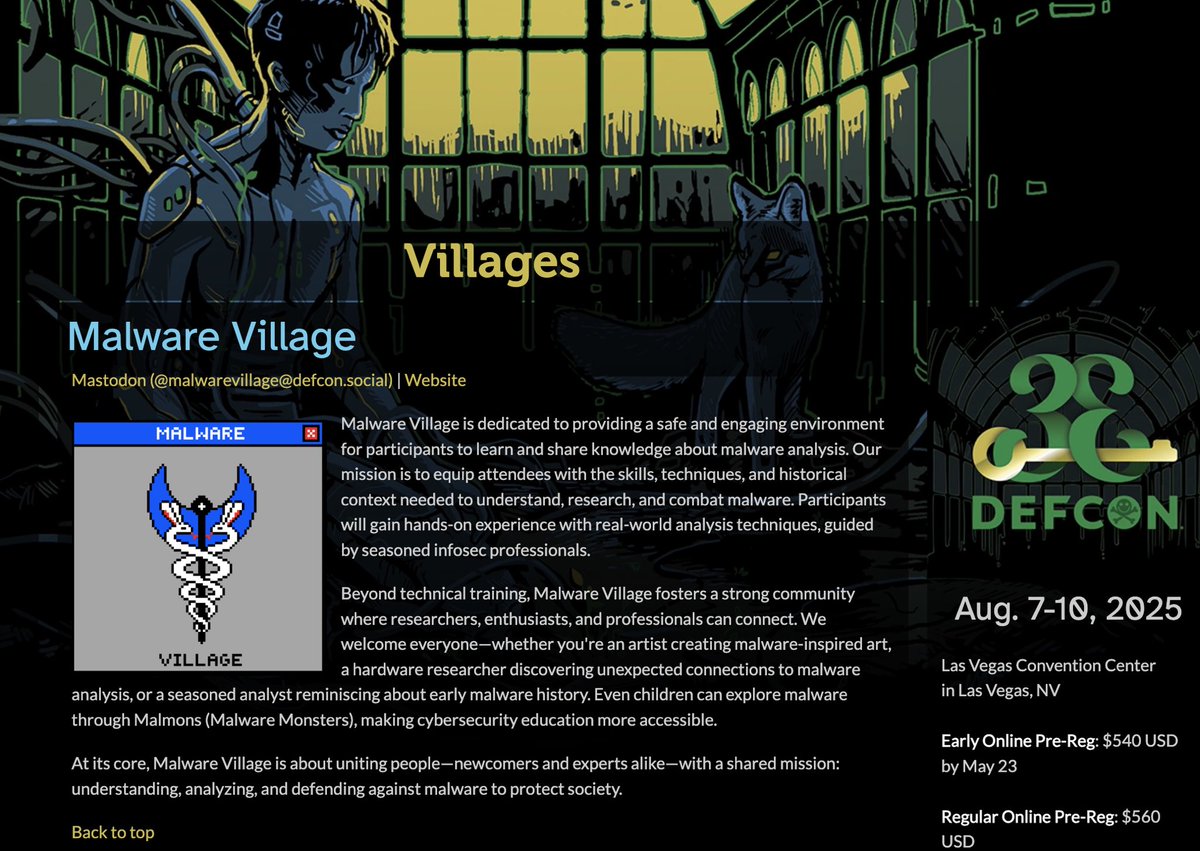 My <a href="/MalwareVillage/">Malware Village</a> has been accepted to @DEFCON 33!!! 🥳

Malmons will be included in <a href="/MalwareVillage/">Malware Village</a>, so stay tuned for awesome swag! 😉 

In the meantime, here are the animated Malmons emojis! 👾
github.com/LambdaMamba/Ma…

See you all there! ✨

#MalwareVillage #Malmons #DC33