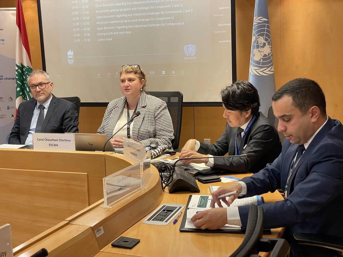 UN-Habitat Lebanon (@unhabitatlb) on Twitter photo Happening now 🚨The 4th National Steering Committee for the “Resilient Water Solutions” project, funded by <a href="/adaptationfund/">Adaptation Fund</a> in partnership with <a href="/UNESCWA/">ESCWA</a> and <a href="/UNICEFLebanon/">UNICEF Lebanon</a> 💧♻️ Happening now 🚨The 4th National Steering Committee for the “Resilient Water Solutions” project, funded by <a href="/adaptationfund/">Adaptation Fund</a> in partnership with <a href="/UNESCWA/">ESCWA</a> and <a href="/UNICEFLebanon/">UNICEF Lebanon</a> 💧♻️
