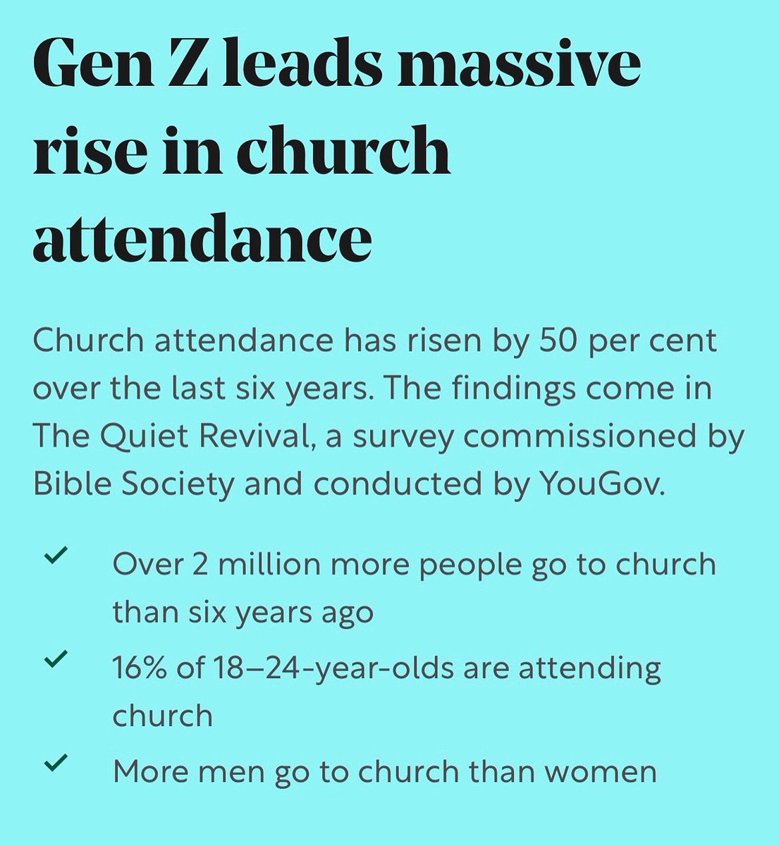 Gavin Calver (@gavcalver) on Twitter photo Incredible & hugely encouraging new research out from the <a href="/biblesociety/">Bible Society</a> today. The Lord is moving powerfully throughout the UK. The ‘Quiet Revival’ research includes some remarkable results as shown below & is available to download in full here biblesociety.org.uk/research/quiet… Incredible & hugely encouraging new research out from the <a href="/biblesociety/">Bible Society</a> today. The Lord is moving powerfully throughout the UK. The ‘Quiet Revival’ research includes some remarkable results as shown below & is available to download in full here biblesociety.org.uk/research/quiet…