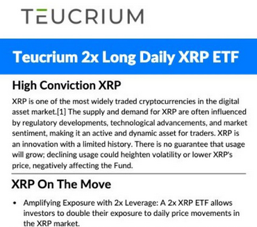 TerraCasino_io's tweet image. 🚨 2X LONG $XRP ETF Launching!!!

We have been building in crypto markets for years, through bear and bull market! One thing we can share is the best gains are made when buying good projects during dip! #NFA #WGMI

If you are bullish $XRP, get a bag!🙏🙏