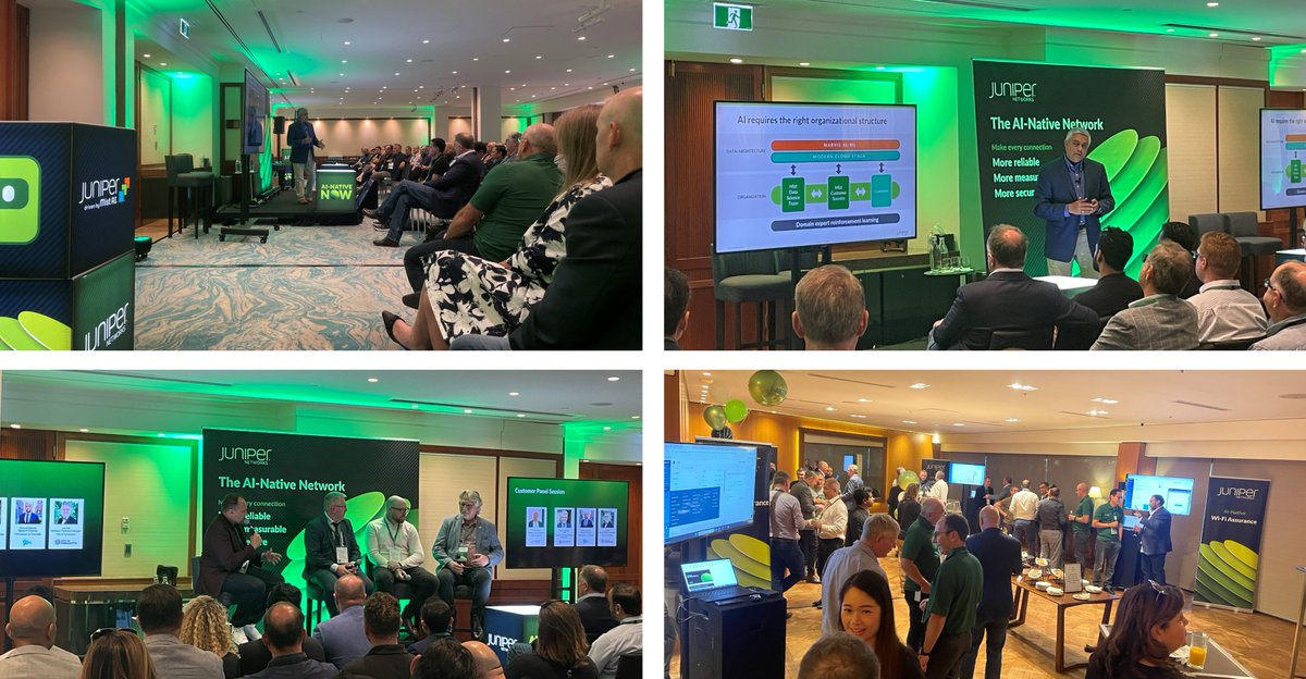 Juniper Networks ANZ (@juniper_anz) on Twitter photo The energy was electric as we brought the next era of networking to life at the Four Seasons Hotel in Sydney! The event was packed with valuable insights and great conversations on how <a href="/JuniperNetworks/">HPE Juniper Networking</a>' AI-Native solutions is changing the game in the networking space! The energy was electric as we brought the next era of networking to life at the Four Seasons Hotel in Sydney! The event was packed with valuable insights and great conversations on how <a href="/JuniperNetworks/">HPE Juniper Networking</a>' AI-Native solutions is changing the game in the networking space!