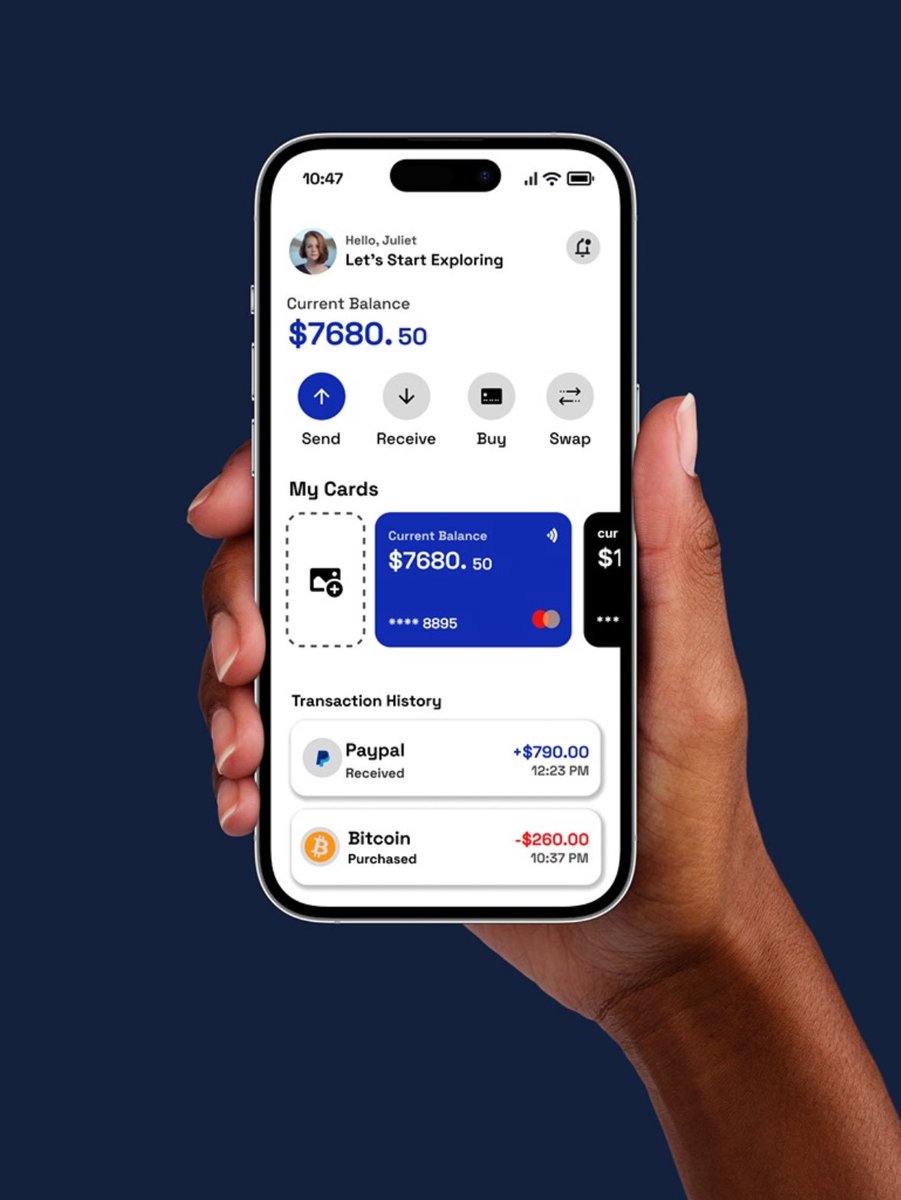 Castrogram_'s tweet image. A simple UI design for a Wallet app