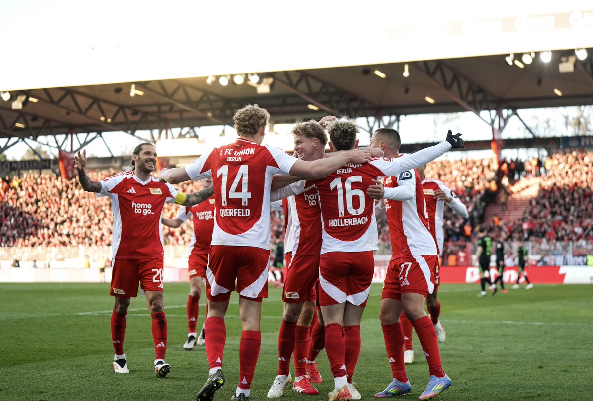 Undefeated in the last four matches  – and the dream stays alive! 🙌 ⚽️ 🇩🇪 💪🔥

<a href="/HomeToGo/">HomeToGo</a> is proud to stand by <a href="/fcunion/">1. FC Union Berlin</a> as its main sponsor and official travel partner. This team represents the very best of our city. ❤️🤍 Let’s keep the momentum going, Eisern Union!